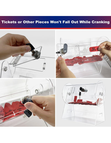 Tambor de Rifa Acrílico BZnota 28x16.5x28cm Transparente