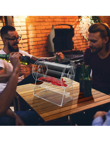 Tambor de Rifa Acrílico BZnota 28x16.5x28cm Transparente