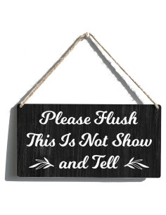 Señal de Baño Granja Qious 30x15 cm Madera Rústica