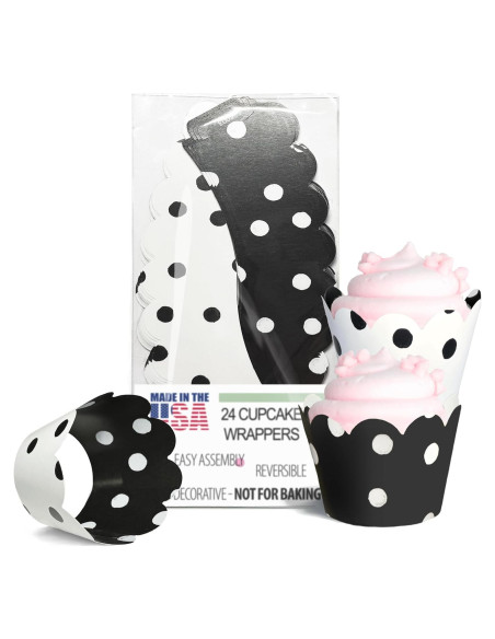 Fundas para Cupcake Confetti Couture - 24 Piezas Reversibles
