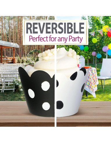 Fundas para Cupcake Confetti Couture - 24 Piezas Reversibles