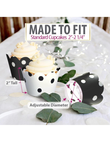 Fundas para Cupcake Confetti Couture - 24 Piezas Reversibles