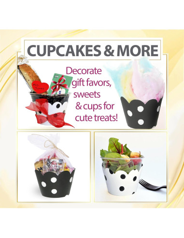 Fundas para Cupcake Confetti Couture - 24 Piezas Reversibles