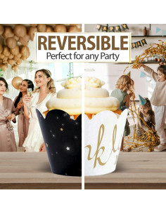 Fundas para Cupcake Confetti Couture - Reversibles 24 Pzas 2