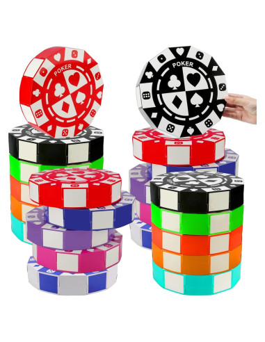 20 Cajas Decorativas de Fichas de Póker SAYAYA 22,86 cm