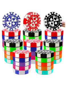 40 PCS Decoración Fiesta Casino Cajas Fichas 22,86 cm