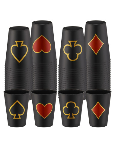 Hoolerry 72 Copas de Fiesta de Casino 9 oz Plástico Reutilizables