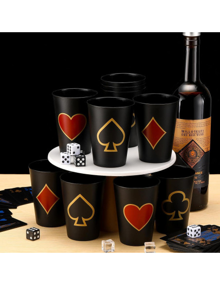 Hoolerry 72 Copas de Fiesta de Casino 9 oz Plástico Reutilizables