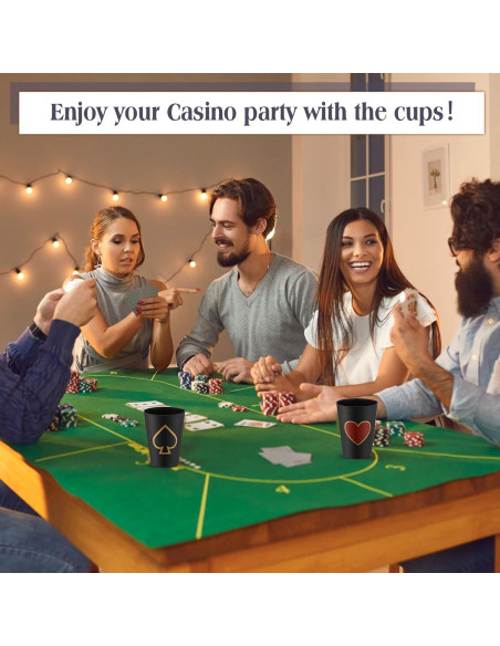 Hoolerry 72 Copas de Fiesta de Casino 9 oz Plástico Reutilizables