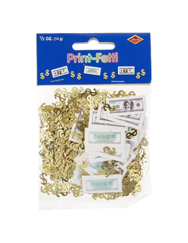 Confeti de Billetes de 100 Dólares Beistle - 3 Unidades