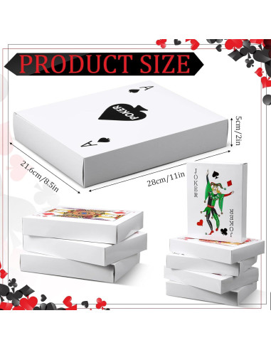 6 Cajas de Decoración de Póker Casino Noveread 27x21 cm