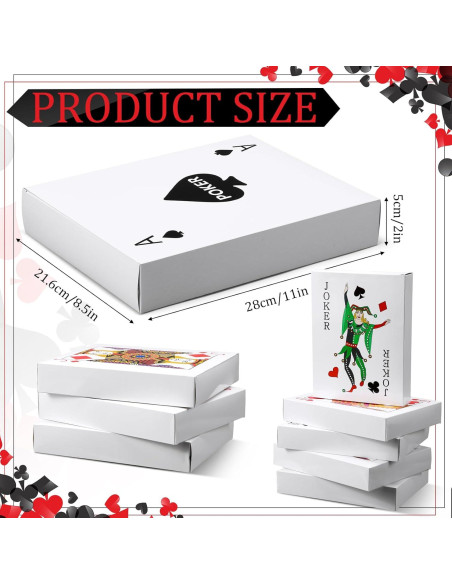 6 Cajas de Decoración de Póker Casino Noveread 27x21 cm