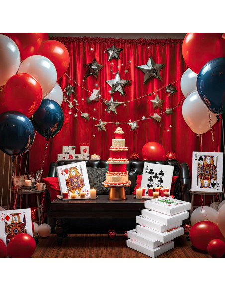 6 Cajas de Decoración de Póker Casino Noveread 27x21 cm