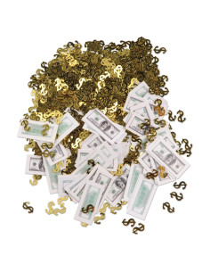 Confeti Metálico Dorado Beistle Big Bucks 14,17 g