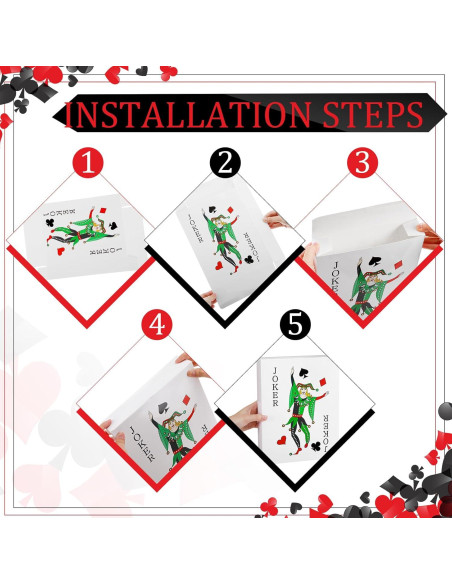 24 Cajas de Decoración de Póker Temática de Casino