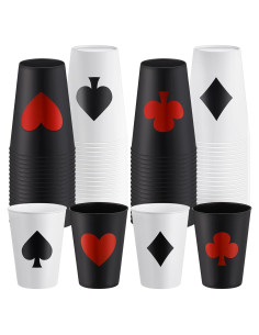 Hoolerry 72 Copas de Fiesta de Casino 266 ml Reutilizables