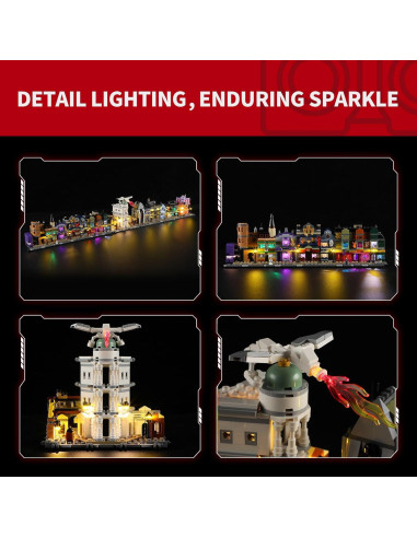 Kit de Luz LED BRIKSMAX 76444 para Lego Diagon Alley
