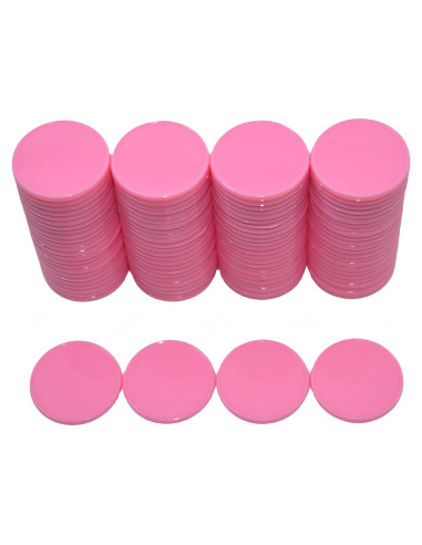 Set de 100 Contadores de Plástico Rosa SmartDealsPro 25mm