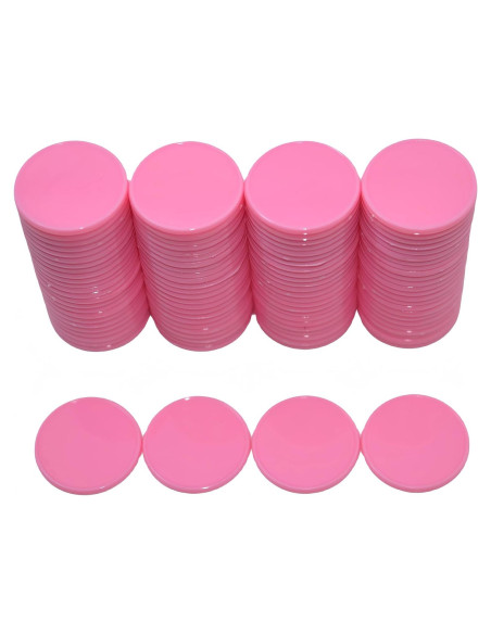 Set de 100 Contadores de Plástico Rosa SmartDealsPro 25mm