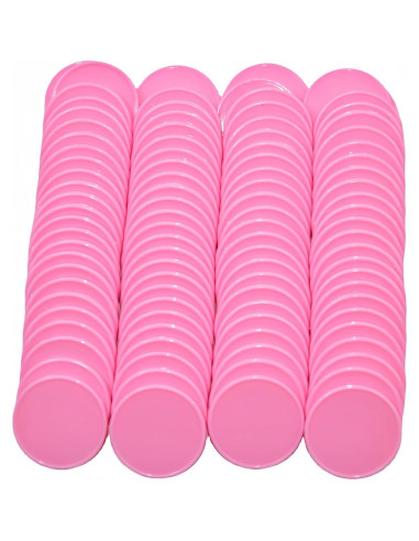 Set de 100 Contadores de Plástico Rosa SmartDealsPro 25mm