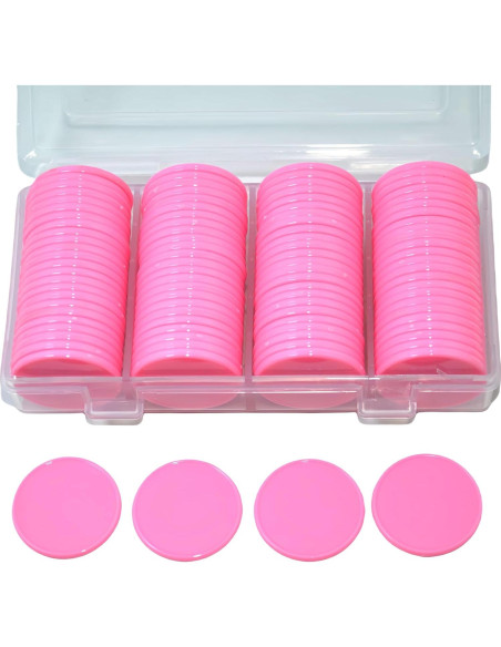 Set de 100 Contadores de Plástico Rosa SmartDealsPro 25mm
