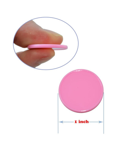 Set de 100 Contadores de Plástico Rosa SmartDealsPro 25mm