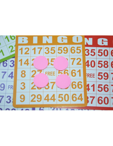 Set de 100 Contadores de Plástico Rosa SmartDealsPro 25mm