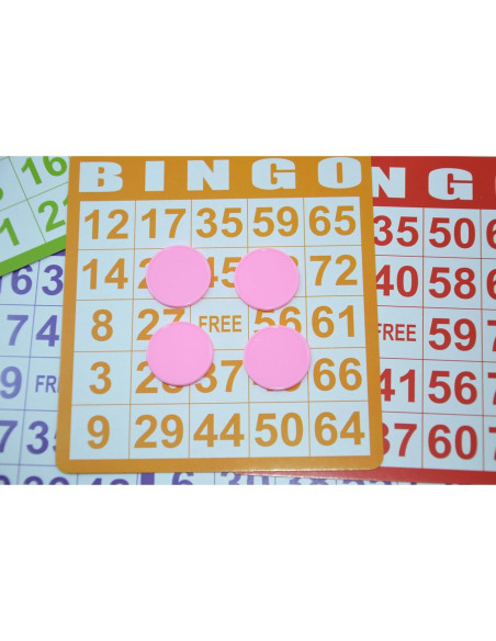 Set de 100 Contadores de Plástico Rosa SmartDealsPro 25mm