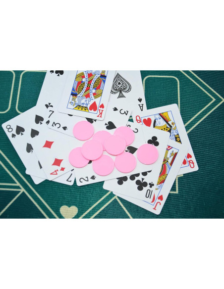 Set de 100 Contadores de Plástico Rosa SmartDealsPro 25mm