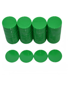 Set de 100 Fichas Plásticas 25mm SmartDealsPro Verde