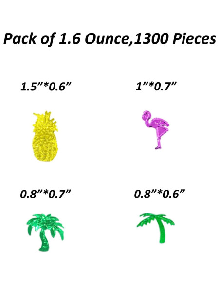 Confeti de Mesa Foil Metálico JNSAXMI Selva Tropical 1300 Pzs Confeti de Mesa Foil Metálico JNSAXMI Selva Tropical 1300 Pzs