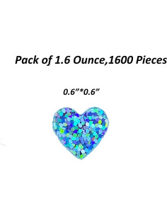 Confeti Metálico JNSAXMI Corazón Plateado 1500 Piezas 2