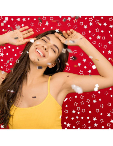 Confeti Estrella Metalizado JNSAXMI 1.78 cm 2 Tamaños