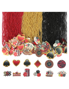 Juego de 120 collares de cuentas para fiesta de casino