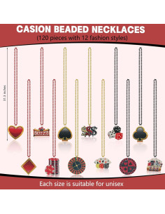 Juego de 120 collares de cuentas para fiesta de casino 2