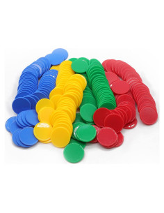 Juego de 100 Fichas de Plástico para Aprendizaje 25 mm