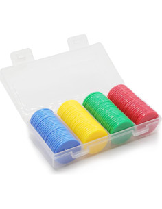 Juego de 100 Fichas de Plástico para Aprendizaje 25 mm 2