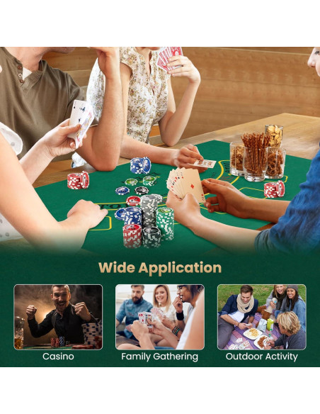 Conjunto de Fichas de Póker Goplus 300 PCS con Estuche
