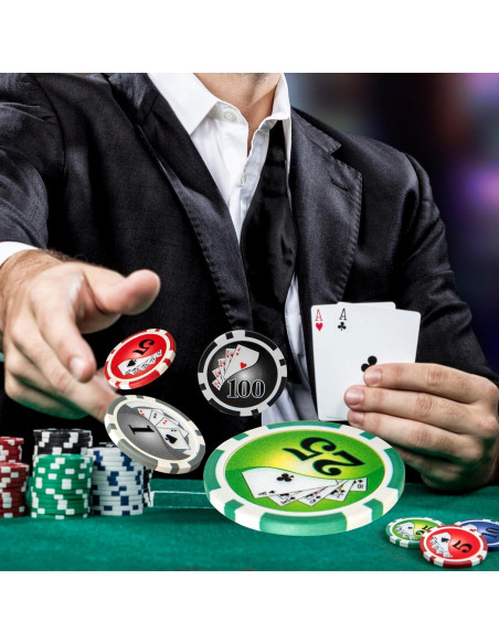 Conjunto de Fichas de Póker Goplus 300 PCS con Estuche