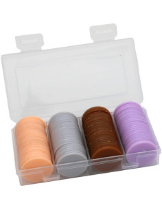 Juego de 100 Fichas de Plástico para Aprendizaje 25 mm 2