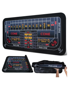 Mesa de Craps Doble Dealer 178x89 cm - Tapete Antideslizante