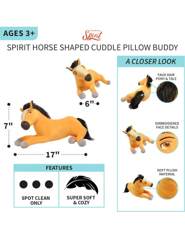 Cojín de Felpa Spirit Franco Kids 43x17 cm Acolchado