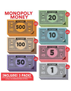 Dinero de Juego Oreven 60 Billetes Colores Mixtos 3 Set 2
