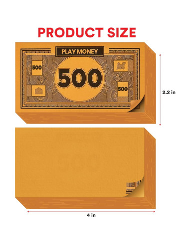 Dinero de Juego Oreven 60 Billetes Colores Mixtos 3 Set