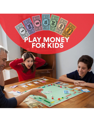 Dinero de Juego Oreven 60 Billetes Colores Mixtos 3 Set