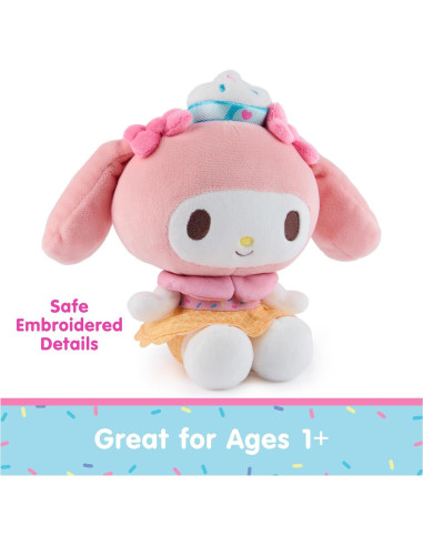 Peluche Helado My Melody GUND 15 cm Rosa/Blanco