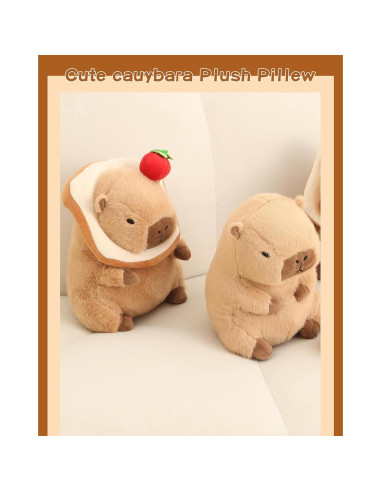 Peluche Capybara Kawaii 25.6 cm con Pan Suave para Niños