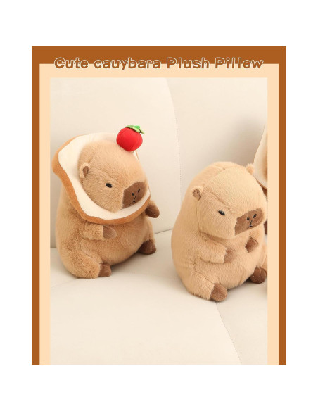 Peluche Capybara Kawaii 25.6 cm con Pan Suave para Niños