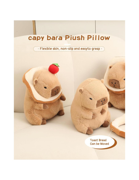 Peluche Capybara Kawaii 25.6 cm con Pan Suave para Niños