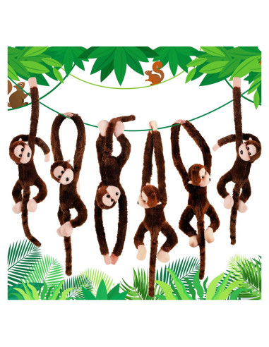 Hungdao 6 Monos de Peluche Colgantes 60 cm para Niños